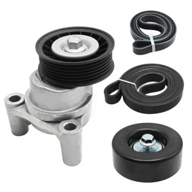 Imagem de CADUFUELLY Kit de montagem de polia tensora de correia de transmissão 39083, substituição para Chevy Avalanche 5.3L 2009-2013 Substituição para GMC Canyon 5.3L 2009-2012, substitui 12609719 89397