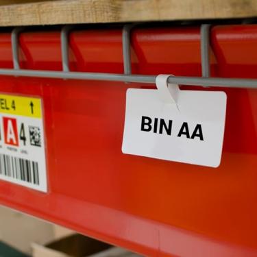 Imagem de C-Line Etiqueta de prateleira de arame, 3-1/2 x 1-1/2, branca, pacote com 10, 10 pacotes (87411-BX)