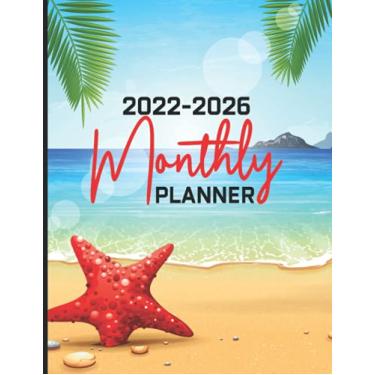 Imagem de 2022-2026 Monthly Planner: 5 Year Calendar Notebook - Appointment Schedule Organizer 2022-2026 - Year Goal, Birthday & Password Log - 60 Month Agenda ... To-Do Lists & Notes (Beautiful Beach Cover)