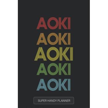 Imagem de Aoki: Aoki Name Custom Gift Planner Calendar Notebook Journal