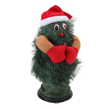 Imagem de Árvore de Natal Giratória Dançante Música Plástica Elétrica Brinquedo de árvore de Natal para Decoração Dia das Crianças Brinquedo de Natal Versátil para Ocasiões Dia de Natal