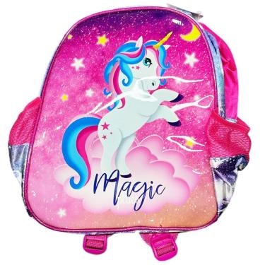 Imagem de Mochila De Alças Escolar Magic Place Unicórnio e Gata Cherry
