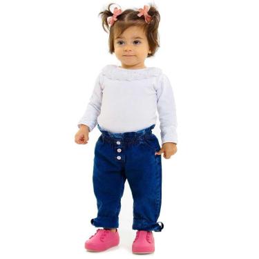 Imagem de Calça Quase Anjo Jeans Infantil Baby Clochard Feminina-Feminino