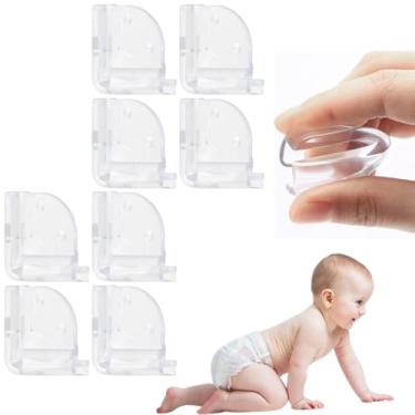 Imagem de KIT 8 UN Protetor de Quina SILICONE Cantoneira SEM FUROS Mesa Móveis Armários Proteção Para Bebê COM ADESIVO Transparente UNIVERSAL PROTEÇÃO PARA SUA FAMILIA BELEZA E QUALIDADE 4/4CM