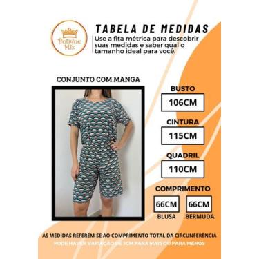 Imagem de Conjunto Feminino Estampado Liganete Senhoras e Senhoritas Bermuda, Bl