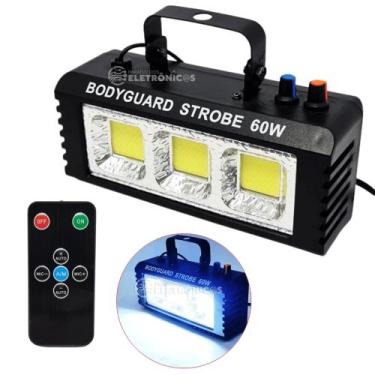 Imagem de Projetor Strobo Estroboscópico 60W Canhão Refletor Controle Efeito Fla