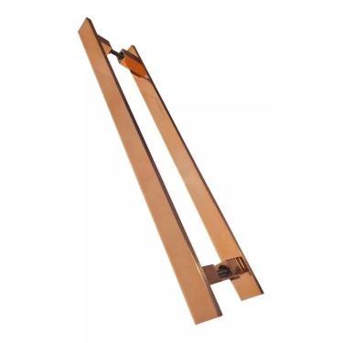 Imagem de Puxador Porta Pivotante Inox Rose/ Cobre Reto Italy - 80 Cm