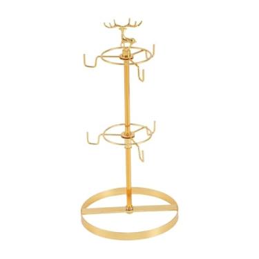 Imagem de ＫＬＫＣＭＳ Copo de copo de café Rack de secagem com ganchos de 6 xícara, contemporânea, coffeear decoração de cafeteria de cofre -copos para armazenamento de, Cabeça de Deer