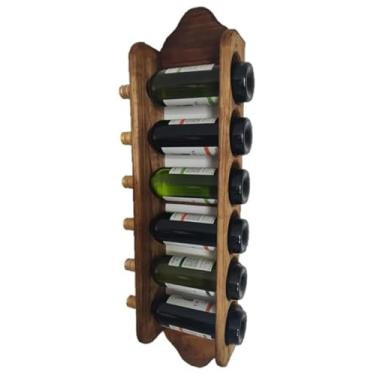 Imagem de Adega de parede para 6 garrafas em madeira maciça ER014
