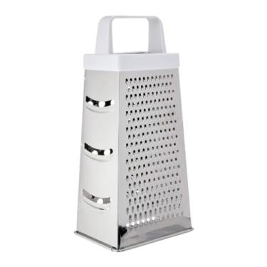 Imagem de Genérico Ralador 4 Faces em Aço Inox - Fatiador e Ralador para Queijo, Frutas, Vegetais, Legumes, Verdura - 22cm