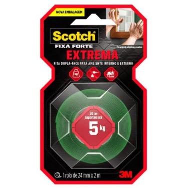 Imagem de Fita dupla face fixa forte fixação extrema 24 mm x 2 m - 3M