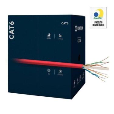 Imagem de Cabo de Rede CAT6 305m Fortrek FK510C CMX Vermelho - CX / 305 [F002]