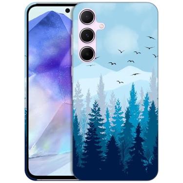Imagem de GlamCase Capa para Samsung Galaxy A35 5G, Galaxy A35 5G - Nature Misty Forest Design Impresso Slim & Elegante Bonito Plástico Rígido Snap On Capa Protetora Designer Traseira Capa de Telemóvel para
