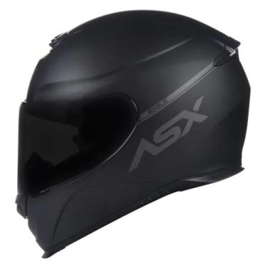 Imagem de Capacete ASX Eagle Solid Preto e Preto Fosco Varios Tamanhos (56, Preto Fosco)