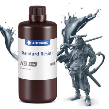Imagem de ANYCUBIC Resina De Impressora 3D Padrão Atualizada, Resina De Cura Uv Rápida Sla De 405 Nm, Fotopolímero De Alta Precisão E Rápido Para Impressão 3D Lcd/Dlp/Sla Com Capacidade Para 8K (Cinza Hd, 10