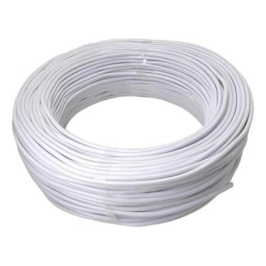 Imagem de Cabo Flexivel 6mm Com 100 Metros Fio Elétrico, Branco