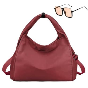 Imagem de Kit Bolsa Trabalho Feminina Grande + Óculos De Sol Proteção UV Vintage (Vermelho)