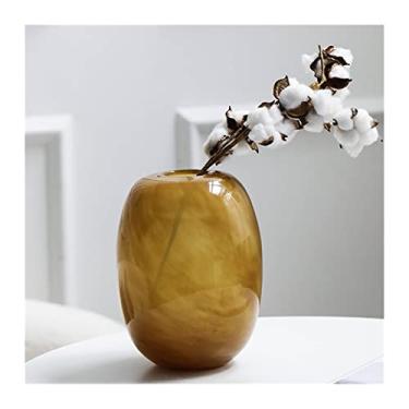Imagem de Vaso Vaso de vidro retrô estilo europeu, vaso de meia-idade, grande casa, convidado, restaurante, decoração de mesa, sentido de alta qualidade Vaso de flores(Pequeno)