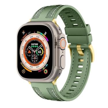 Imagem de FAGWIG Pulseira esportiva trançada de nylon de silicone compatível com Apple Watch séries 10, 9, 8, 7, 6, 5, 4, 3, 2 e 1, Ultra, 2 mulheres, para Apple Watch de 49 mm, 46 mm, 45 mm, 44 mm, 42 mm, 41