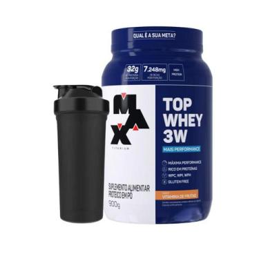 Imagem de Top Whey 3w Mais Performance 900g Max Titanium + Coqueteleira, VITAMIN