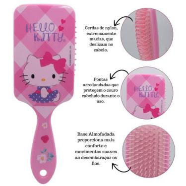 Imagem de Escova de Cabelo Raquete Hello Kitty 20cm Sanrio Rosa