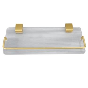 Imagem de Prateleira Flutuante, Painel Acrílico Durável à Prova de Ferrugem, Rack de Parede Estável para Banheiro, Toalha para Cozinha (30cm)
