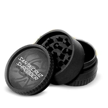 Imagem de Santa Cruz Shredder Moedor de cânhamo biodegradável para ervas, 3 peças, médio, 5 cm (Preto)
