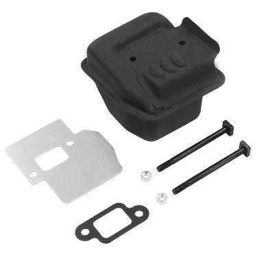 Imagem de Wanotine Kit de silenciador de escape 1123 140 0606 para motosserras Stihl 021 023 025 MS210 MS230 MS250 1123 140 0609 (inclui junta de silenciador, placa de resfriamento, parafusos, porcas)
