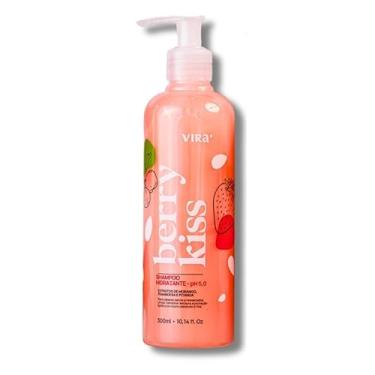 Imagem de Shampoo Hidratante Berry Kiss 300ml - Virá Cosméticos - Para Cabelos Secos e Danificados - Hidratação Profunda - Fórmula Profissional com Óleo de Oliva