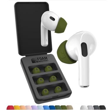 Imagem de Foam Masters Espumas de Memória Ultra-Premium para AirPods Pro 1ª e 2ª Geração | 3 Pares | Black Magic Versão 6.0 | Ajuste Seguro | Conforto | Cancelamento de Ruído Melhorado | Borrachas de Reposição