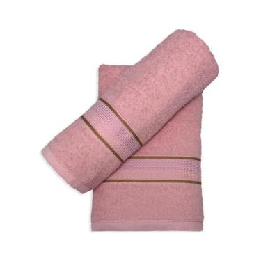 Imagem de Toalha de Banho Macia 100% Algodão Lepper Inova 70cm x 1,40m, Rosa