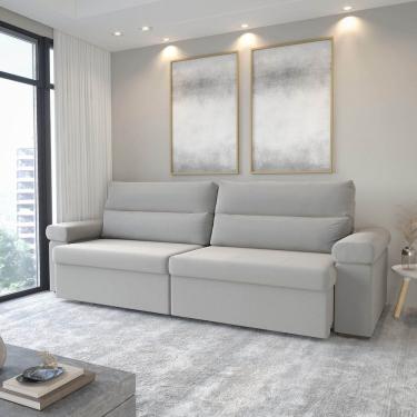 Imagem de Sofá Retrátil e Reclinável 290cm Botero Cabecasa Madeiramadeira Cinza