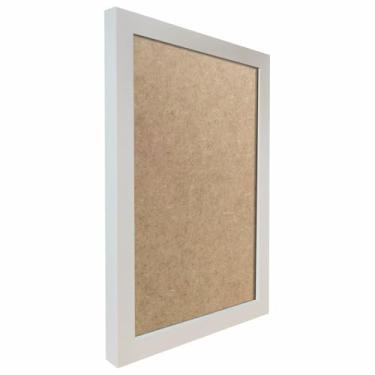Imagem de Moldura Lisa Revestida para Quadros e Fotos com Fundo Mdf - 2x2 Cor:BRANCO;Tamanho:15X21 CM