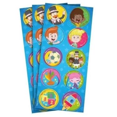 Imagem de Adesivo redondo mundo bita 2 - Pacote com 30 unidades