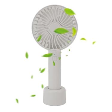 Imagem de Ventilador Portátil Portátil, 3 Velocidades fã de Bolso Ajustável Com Base de Cordão para Viagens Ao Ar Livre No Escritório de Verão Uso de Verão (WHITE)