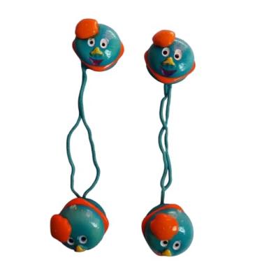 Imagem de 2 Pares Maria chiquinha Xuxa de cabelo Infantil Hamburger Fashion azul