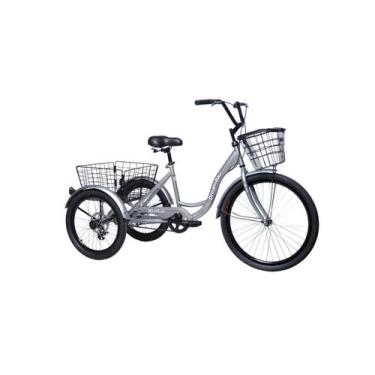 Imagem de Triciclo Dream Bike Deluxe Sem Marchas Para Adultos Prata