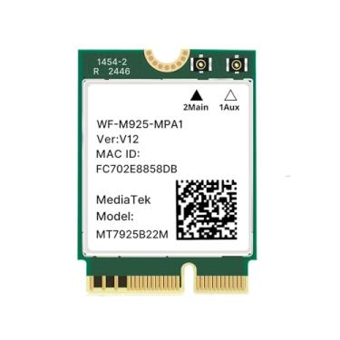 Imagem de Placa de rede MT7925 WiFi 7 5400Mbps para Bluetooth 5.3 Tri Band 2.4G 5Ghz 6GHz M.2 NGFF adaptador sem fio para Win 10 Win 11