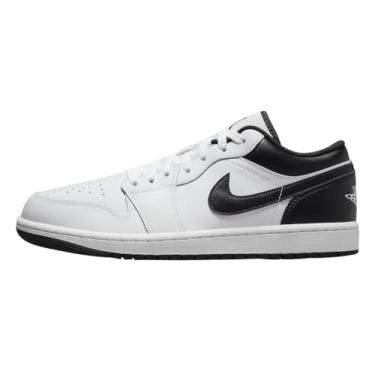 Imagem de NIKE Tênis masculino Air Jordan 1 Low 553558-093 adulto, branco/preto/branco, 14