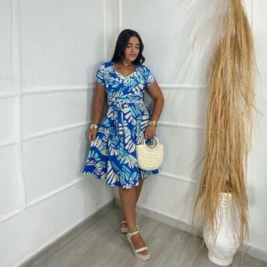Imagem de Vestido Midi Faixa Estampado Moda Evangélica Feminina - MISS FLOWER, A