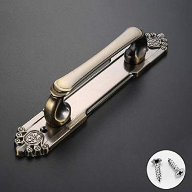 Imagem de Puxador deslizante de liga de zinco para porta de celeiro, móveis antigos armário de cozinha armário armário armário maçaneta de porta de madeira, puxadores de gaveta de banheiro de bar, com parafuso