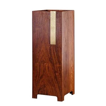 Imagem de ZDJZMGZ Suporte de guarda-chuva retangular de madeira maciça, suporte de guarda-chuva, balde de guarda-chuva com bandeja de água de plástico e gancho de latão, suporte de armazenamento de guarda-chuva