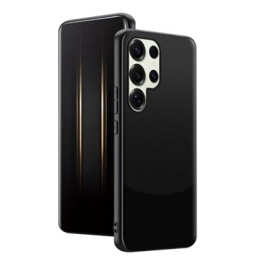 Imagem de HAO RIYLN Capa de couro para Samsung Galaxy S25 Ultra/S25 Plus/S25, capa de negócios fina e macia à prova de choque minimalista, cinza, S25plus