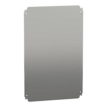 Imagem de Square D by Schneider Electric NSYMM64 Placa de montagem lisa multiuso para caixas elétricas, compatível com gabinetes Spacial CRN, S3D, S3X e PLM, aço galvanizado, 600 mm A x 400 mm L