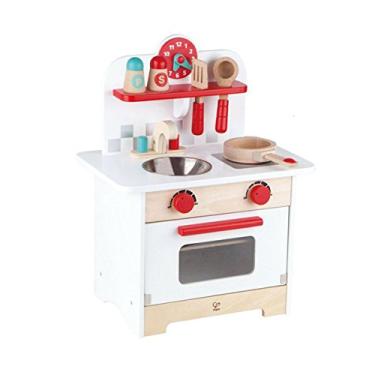 Imagem de Cozinha de brinquedo de madeira infantil Hape Gourmet Kitchen, Vermelho