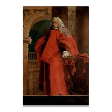 Imagem de Impressão em tela Retrato do Procurador Dolfin Giovanni Battista Tiepolo – Obra-prima rococó barroca, pintura escolar de Veneza, pintura a óleo decorativa para galeria doméstica 20 x 30 cm