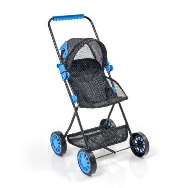 Imagem de Carrinho De Boneca Baby Sag Luxo Reborn Estiloso - SAG TOYS, Azul