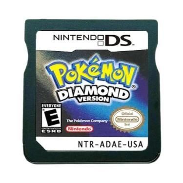 Imagem de Pokémon Pokémon Gold Heart Silver Soul Cartão de jogo NDS preto e bran