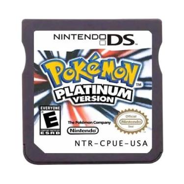 Imagem de Pokémon Pokémon Gold Heart Silver Soul Cartão de jogo NDS preto e bran