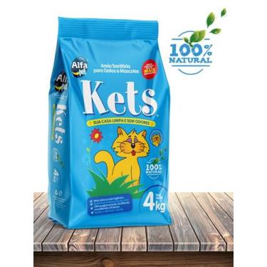 Imagem de Alfa Pet Areia Higiênica Kets Azul Para Gatos - 4Kg